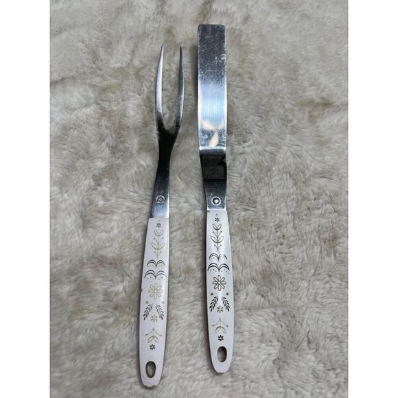 Flint Arrowhead cake spatula/ meat fork Harvest Wheat pattern - Picture 1 of 5